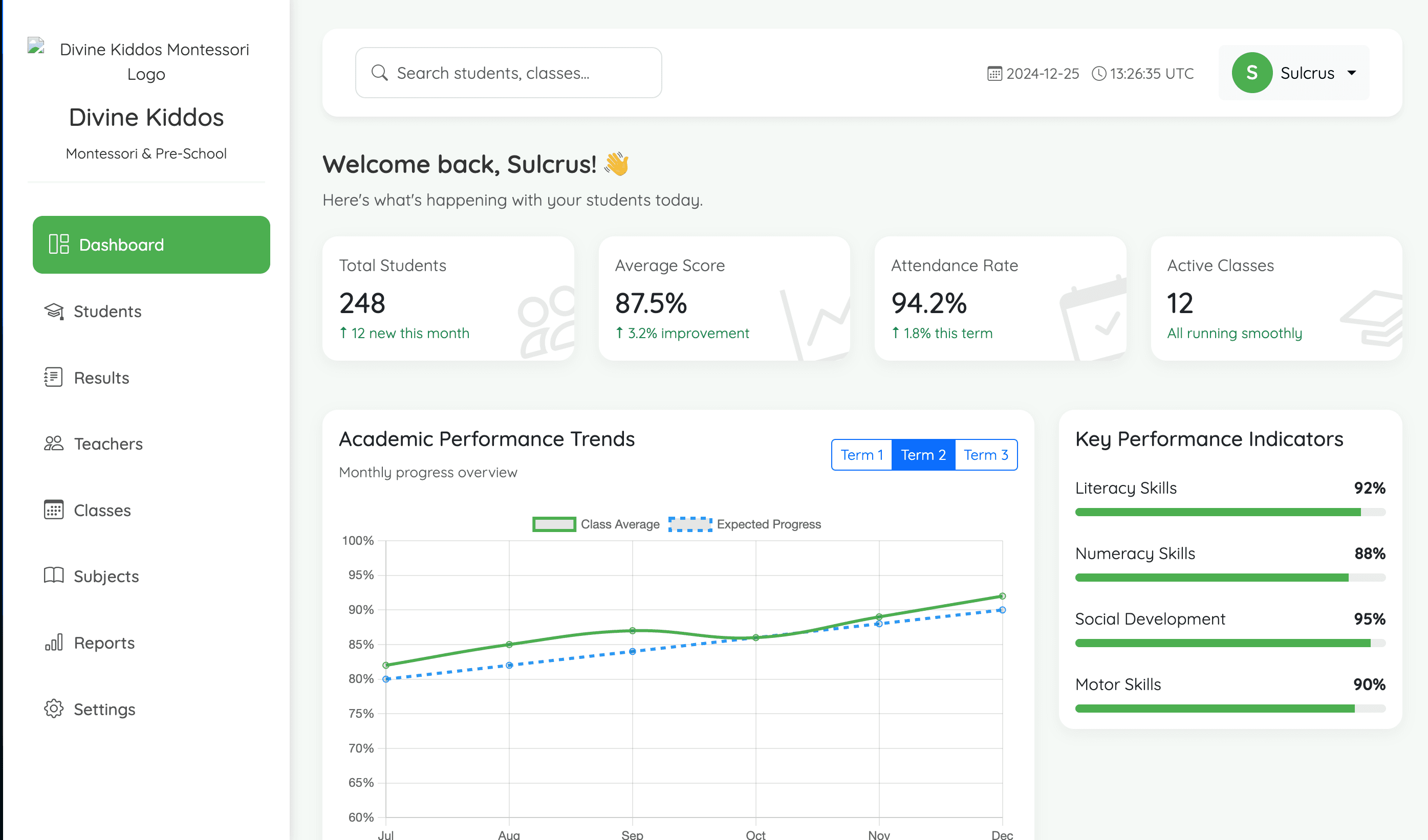 Student Records System project screenshot